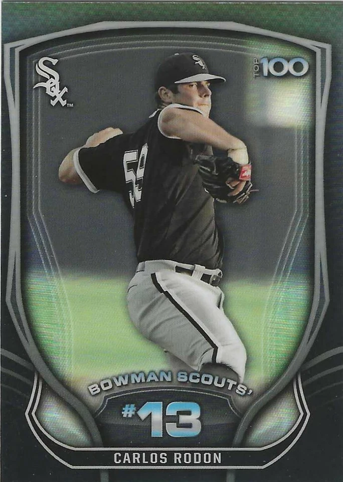 CARLOS RODON 2015 BOWMAN CHROME SCOUT'S TOP 100 #BTP-13 WHITE SOX (NO HITTER) - Image 1 of 1
