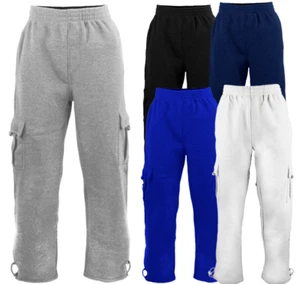 Heavyweight Cargo Sweatpants Big & Tall Fleece Pants Casual Men's Pants UP TO 6X - Picture 1 of 48