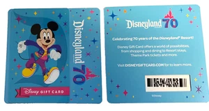 Disney Parks 2025 Disneyland 70th Anniversary Mickey Gift Card - No Money on Card - Bild 1 von 1