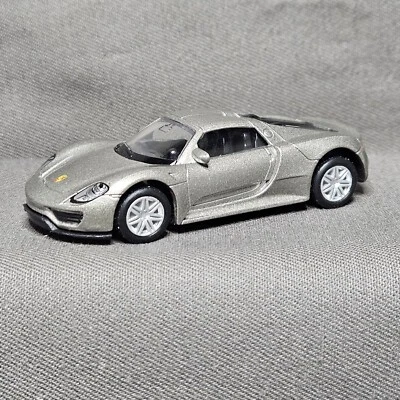 RMZ City - Porsche 918 Spyder Gray/Silver Pull Back Real Rubber Tires 3” LOOSE - Image 1 of 4