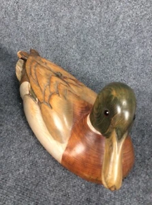 Chipped Tail Vtg Tom Taber Duck Decoy 17” - Picture 1 of 12