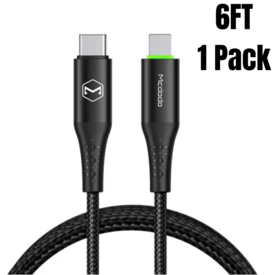 Mcdodo 4/6Ft USB-C To iPhone Fast Charger Cable 36W PD LED For Apple 12 11 XR XS - Image 1 of 4