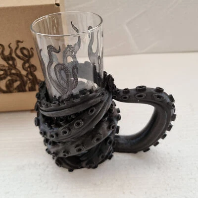 Octopus tentacle black and glass gift box set personalised - Image 1 of 4
