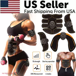 EMS Abdominal Muscle Toning Trainer ABS Stimulator Toner Fitness Binder Gym Belt - Picture 1 of 28