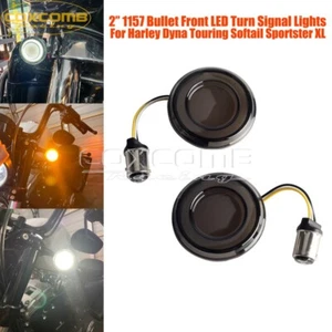 1157 2” Bullet LED Turn Signal Light for Harley Dyna Softail Sportster XL Custom - Picture 1 of 16