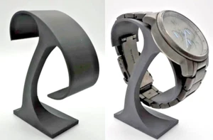 Black Plastic Watch Stand – Curved Display Stand/Holder for Watches & Bracelets - Picture 1 of 5