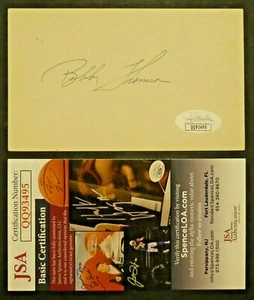 Bobby Thomson Signed 3x5 Baseball Index Card with JSA COA - Picture 1 of 1