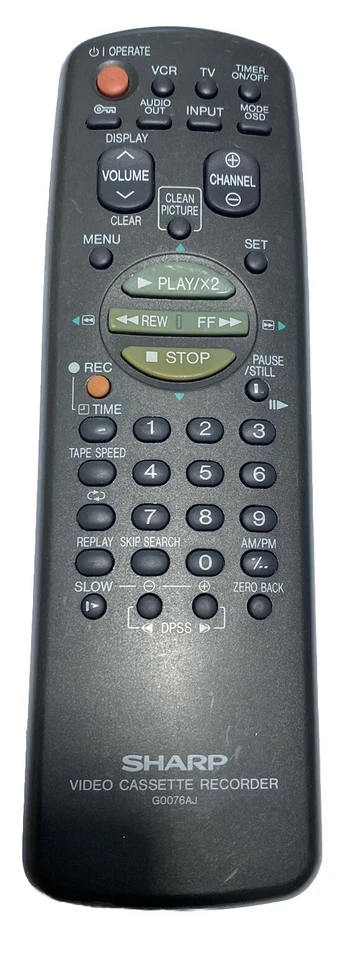 Originale Sharp G0076AJ Fernbedienung für VCR gereinigt 2 Jahre Garantie - Bild 1 von 1