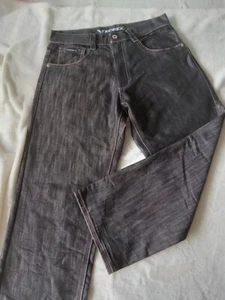 Pantalones de mezclilla holgados negros Hip Hop patinador para hombre talla 34/30 vintage Avirex SONS OF MAYHEM - Imagen 1 de 10