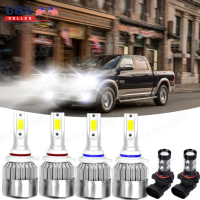 For 2013-2015 Dodge RAM 1500 2500 3500 Ultra Bright LED Headlight + Fog Light 6x - Image 1 of 4