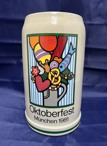 Oktoberfest München 1981 Stein Ernst Strom Rastal Grenzhausen 9 In Germany - Bild 1 von 7