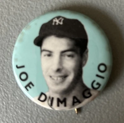 Joe Dimaggio 2 botones vintage pin trasero 1,75” New York Yankees Foto 1 de 4
