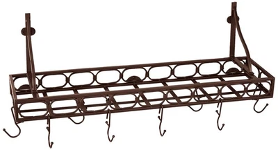 Old Dutch Bookshelf Pot Rack, 36.25x9x12, Bronze - Image 1 of 2