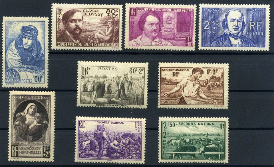 A999/ FRANCE / YEAR 1940 – Y&T # 461 / 469 MINT MNH - Image 1 of 1