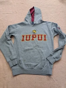 IUPUI Jaguars Hoodie Sweatshirt Logo Script Spellout Old Varsity Brand - Picture 1 of 7