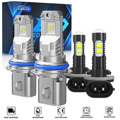 For 2000-2002 Nissan Quest 4-Door LED Headlight High Low Beam + Fog Light Bulbs - Image 1 of 4