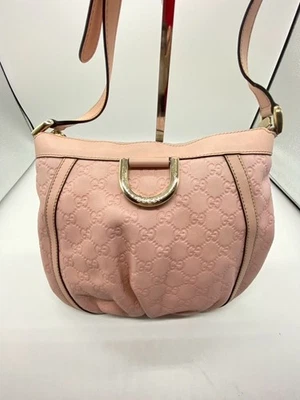 Gucci Guccissima Leather Pink Shoulder Bag Authenticity - Image 1 of 4