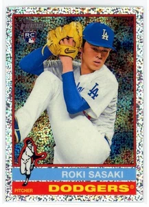 2025 Topps Heritage Silver Speckle Refractor Roki Sasaki RC Dodgers #224 - Bild 1 von 2