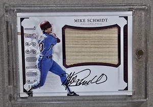 2016 National Treasures MIKE SCHMIDT /10 Colossal Game-Used Relic Auto AUTOGRAPH - Picture 1 of 3