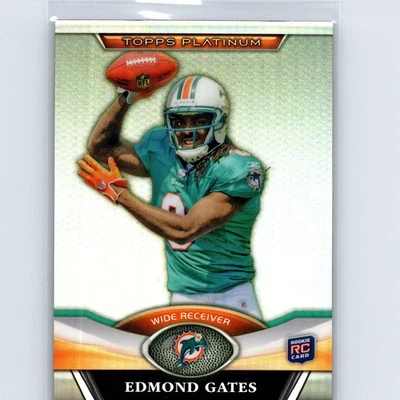2011 Topps Platinum - Edmond Gates #62 (RC) - Miami Dolphins - Image 1 of 2