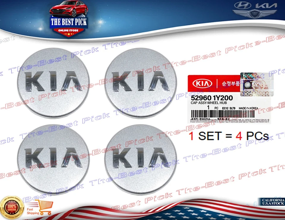 ⭐GENUINO⭐ 4 PIEZAS Tapacubos de rueda para Kia Forte Rio Sorento Soul Sportage 529601Y200 Foto 1 de 4
