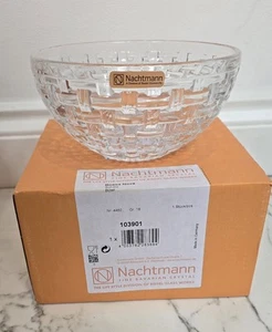 NACHTMANN Bossa Nova Serving Round Crystal Glass Bowl 18cm 103901 - Picture 1 of 10