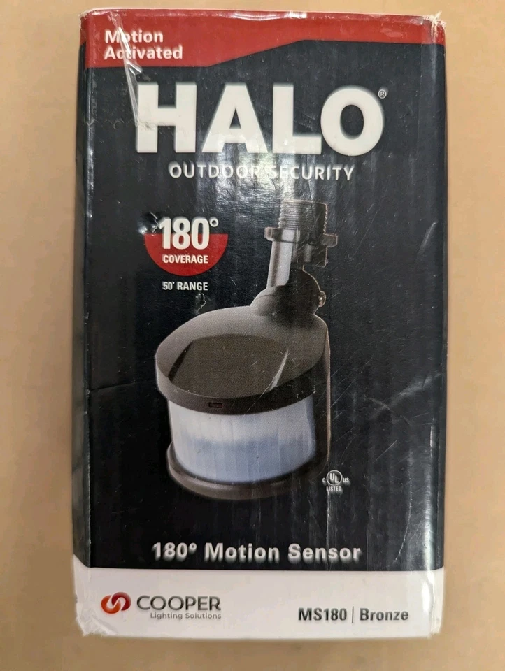 HALO COOPER LIGHTING MS180 BRONZE OUTDOOR SECURITY 180 MOTION SENSOR - Image 1 of 1