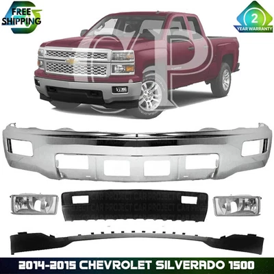 Kit de montaje de parachoques delantero y faros antiniebla para Chevrolet Silverado 1500 2014-2015 Foto 1 de 4