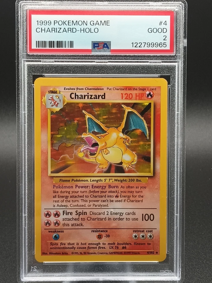 Charizard 004/102 Base Set Holo PSA 2 GOOD - Image 1 of 4