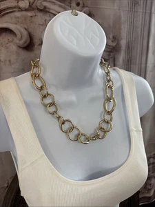 "Collar largo vintage acrílico oro - 20""" - Imagen 1 de 11