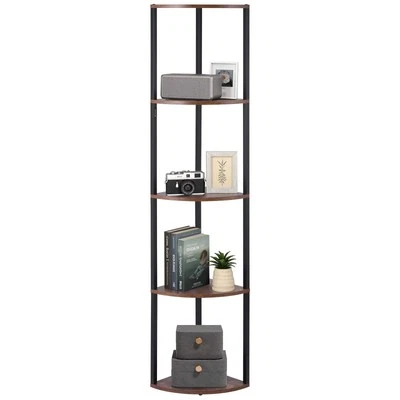 Uimoso 5 Tier Corner Shelf Tall Corner Stand with LED Light Narrow Display Rack - Image 1 of 4