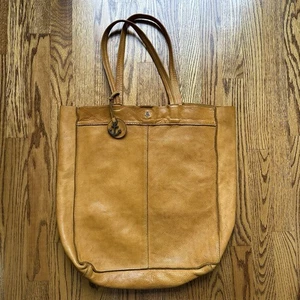 HARBOUR 2ND ELBE 2 LEATHER TOTE SHOULDER BAG COGNAC - Picture 1 of 13