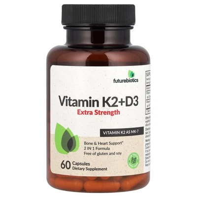 Vitamina K2 + D3, Força Extra, 60 Cápsulas - Imagem 1 de 2