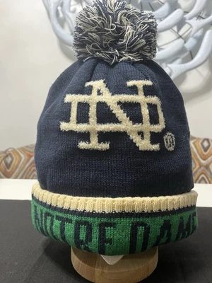 Gorro Norte Dame Azul Verde Pom Heritage Hall College Vault 2013 Fighting Irish Foto 1 de 4