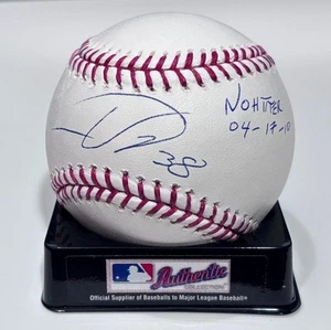 UBALDO JIMENEZ "No Hitter 4-17-10" Rawlings OML Baseball JSA F07903 - Picture 1 of 1