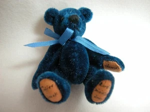 World of Miniature Bears By Theresa Yang 2.5" Plush Bear Blue #353 - Picture 1 of 3