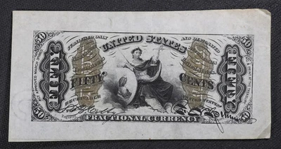 Fr. 1343SP Third Issue 50 Cents Fractional Currency Wide Specimen - Image 1 of 3