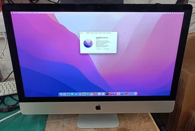 Apple iMac 27" A1419 2015 5K Intel i5 3.2GHz 8GB 1TB HDD R9 M390 Monterey - Image 1 of 2