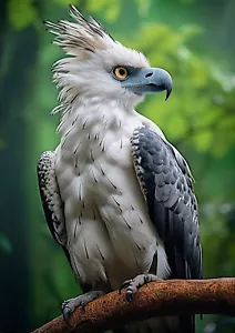 Estampado de pájaro águila arpía, estampado de selva, decoración de arte de pared, póster de pájaro tropical - Imagen 1 de 4