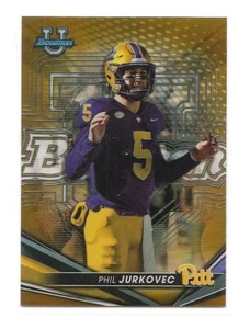 Tarjeta de inserción dorada 2022-23 Bowman's Best University Phil Jurkovec/50 Pitt - Imagen 1 de 2