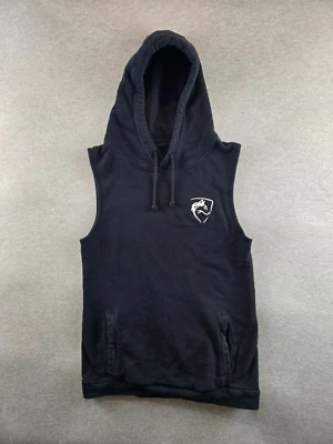 Толстовка с капюшоном мужская Alphalete черная без рукавов логотип эластичные карманы тренажерный зал тренировки размер S. - Изображение 1 из 4