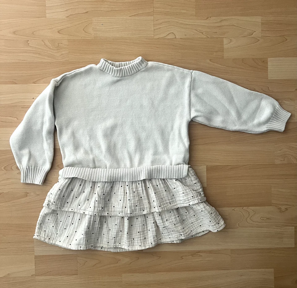 Vestido Suéter Gap Niñas 5-6 Lino Volantes Primavera Pascua Preppy Clásico Foto 1 de 4