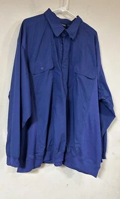 Harbor Bay Golf Polo Mens Sz 3XL Big Long Sleeve Shirt Blue Pullover - Image 1 of 3
