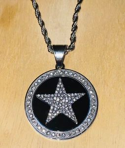 Star Pendant Necklace - CZ Stones, Hypoallergenic, 16-24 Inch, Fashion Jewelry - Picture 1 of 8