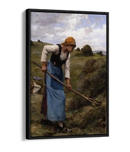 JULIEN DUPRE, HAYMAKING -FLOAT EFFECT CANVAS WALL ART PIC PRINT - Picture 1 of 12