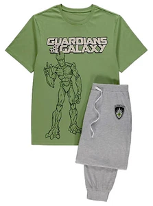 Marvel Guardians Of The Galaxy Groot Print Herren Top&Pyjama Set PJS George Neu - Bild 1 von 6
