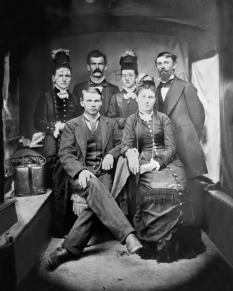 Wyatt & Alvira Earp; Big Nose Kate, Doc Holliday, Wilhelmina Horony,Crawley Dake - Image 1 of 1