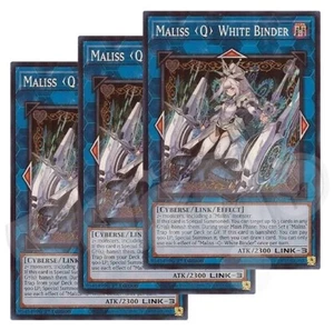Yugioh - Maliss Q White Binder x 3 - 1st Edition Super Rare NM - Free Holo Card - Picture 1 of 1