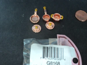 DOLLHOUSE HALF INCH SCALE- COPPER PAN SET- PC. - Picture 1 of 4