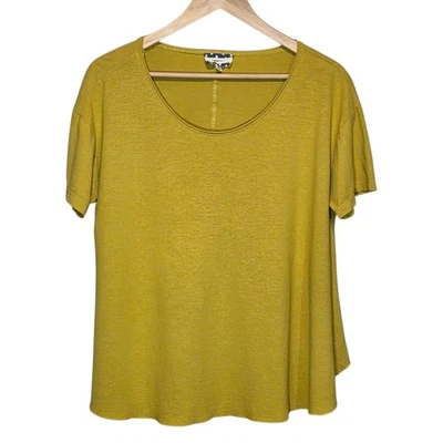 Top Comme Toi para mujer pequeño amarillo mostaza espalda abierta tejido boho anthropologie Foto 1 de 4